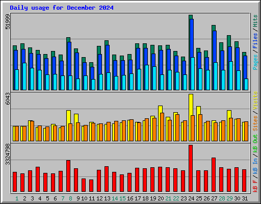 Daily usage for December 2024
