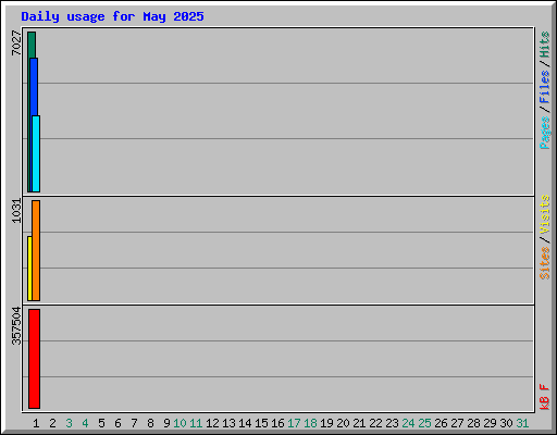 Daily usage for May 2025