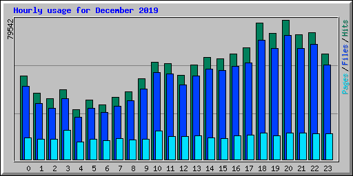 Hourly usage for December 2019