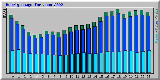 Hourly usage for June 2022