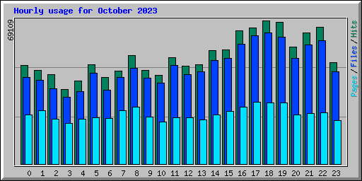 Hourly usage for October 2023