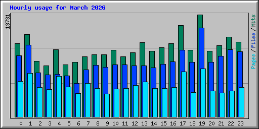Hourly usage for March 2026