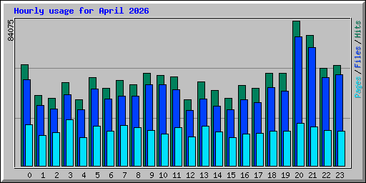 Hourly usage for April 2026