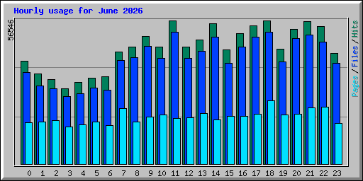 Hourly usage for June 2026