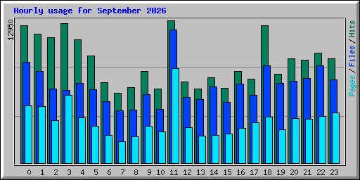Hourly usage for September 2026
